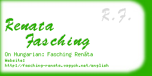 renata fasching business card